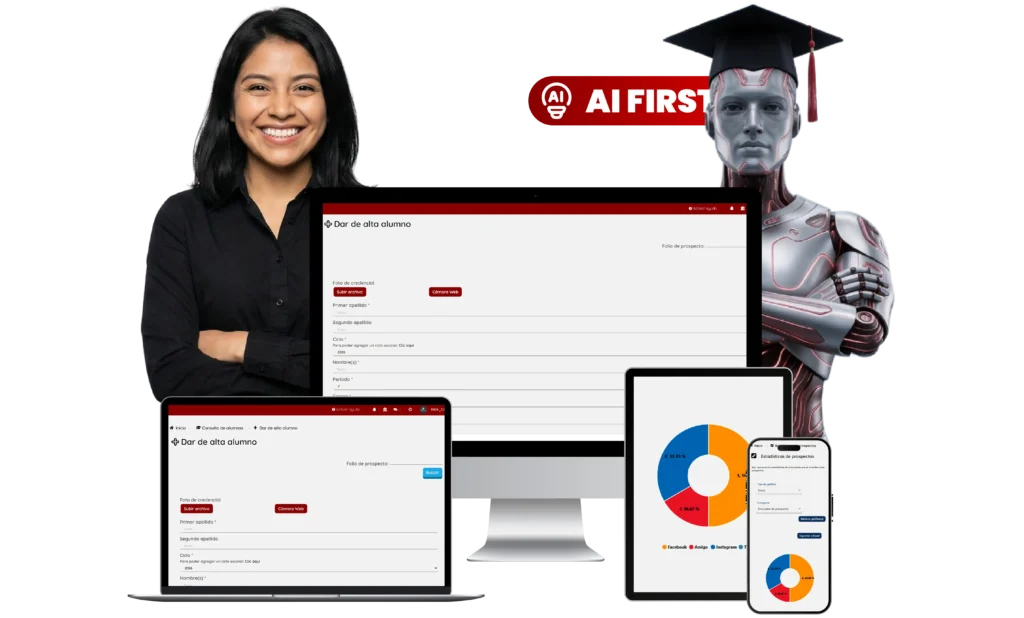 interfaz del crm para colegios