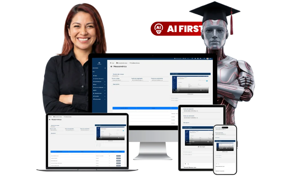 interfaz de herramientas pedagogicas y lms escolar