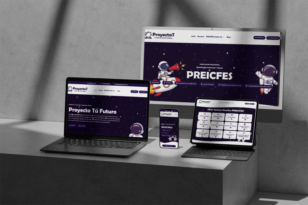 mockup pagina web de proyectat nuestro trabajo