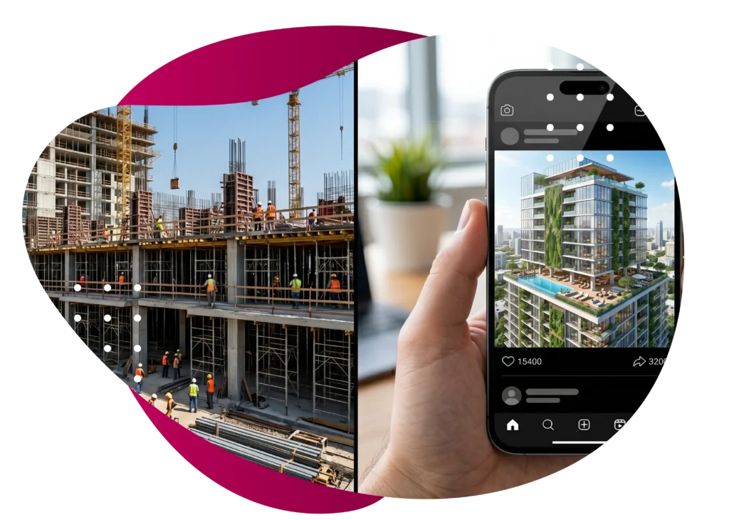 img publicitarias mesaux 40 publicidad | landing page | constructora y proyecto sobre planos